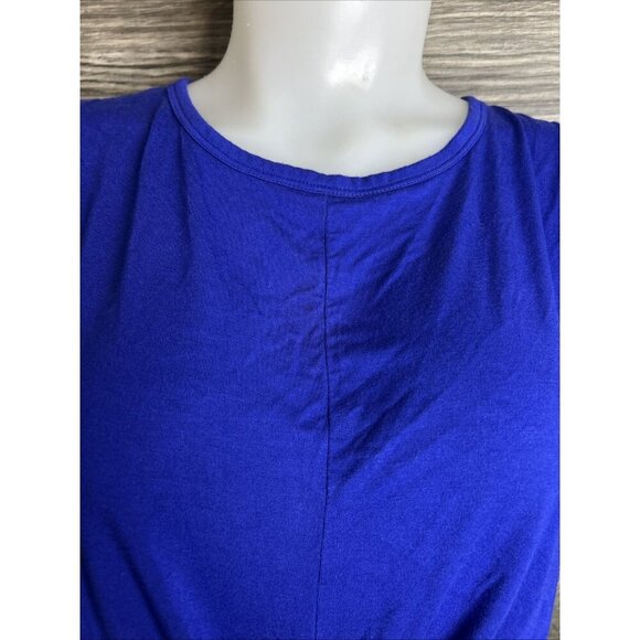 Zenana Royal Blue Twist Crop Top XL Super Soft Rayon Stretch - Picture 5 of 6